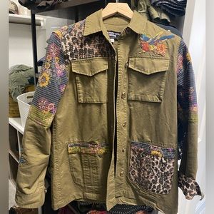 Awesome Johnny Was Patchwork Army Jacket